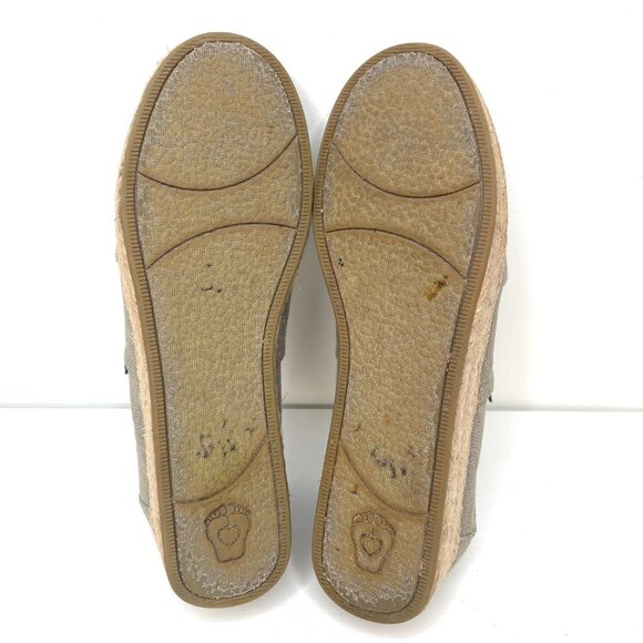 Bobs Skechers Memory Foam Shoes Womens 9 Gray Taupe High Jinx Espadrilles Slip - Picture 10 of 12